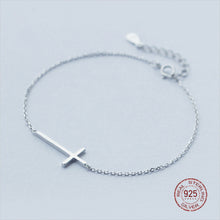 Fine Love Faith 925 Sterling Silver Cross Charm Bracelet | Christian Sterli