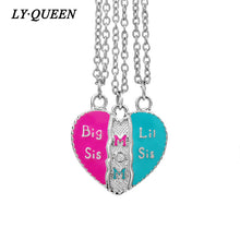 3pz/set Candy Color Mother Love Necklace "Big Sis, MOM, Lil Sis" Happy Fami