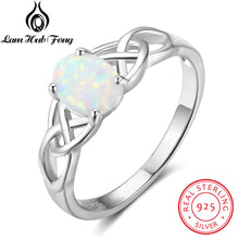 Elegant Oval White Opal Rings for Women Genuine 925 Sterling Silver Wedding