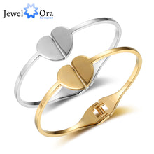 New Stainless Steel Bracelet Bangles Gold Silver Hear Design Bracelet Best