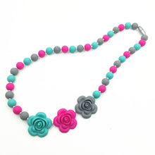Min order $8 (Mix order)  silicone teething necklace for mom saft chew neck