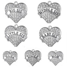 Big Hearts Big Sis Middle Sis Little Sis Baby Sis Mom Nana Sister Crystal R