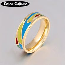 2017 New Ceramic Rings and Colorful Design Style Stainless Steel Gold color