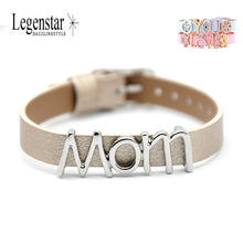Legenstar Genuine Leather Bracelet MOM Alloy Charm Wristband DIY Bracelets