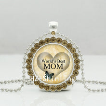 2017 New World's Best Mom Necklace Mother's Day Gifts Best Mom Crystal Pend