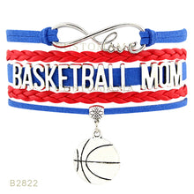 (10 PCS/Lot) Infinity Love Basketball Mom Basketball Charms Bracelets For W