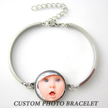 DIY Bangle Handmade Personalized Custom Silver Plated Bracelet Photo of You