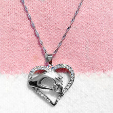Mom Necklace Mother Love Baby Child Heart Pendant Mothers Day Necklace Chea