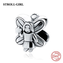 100% Sterling 925 Silver Lovely Schoolgirl Angel Charm Beads Fit Original P