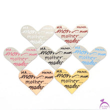 Stainless steel Enamel 7 Color MAMA MoM Mother Mum Letter heart plate for 3