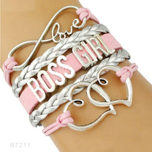 (10 PCS/lot) High Quality Love Boss Mom Mama Girl Babe Heart To Heart Charm