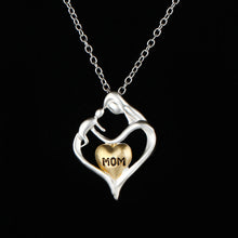 Fashion Gold Heart Mom Pendant Necklace Stainless Steel Enamel Mom Heart Ne