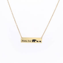2017 Hot sale Mama Bear Simple Bar Necklace Mom Gift Mother's Day Birthday