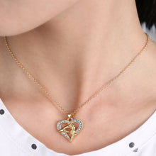 Hand in Hand Necklace Crystal Necklaces Mommy And Baby Hand Jewelry with  H