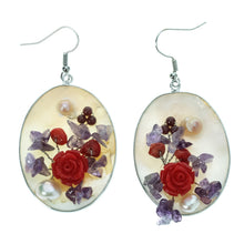 Mother of pearl shell drop dangle earrings fashion jewelry mothers day birt