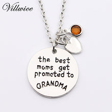 2017 New arrival The best moms get promoted to Grandma Pendant Necklace Jew