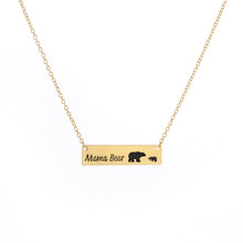 10pc_2017 Hot sale Mama Bear Necklace Bar Necklace Mom Necklace For Mom Gif