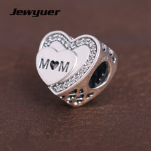 Mother's day collection love hearts charms 925 Sterling Silver jewelry fit