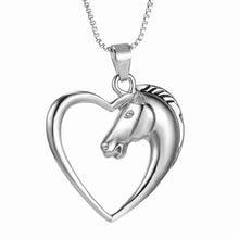 Shape shining Silver heart horse Pendant jewelry plated Silver Horse in Hea