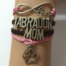 Drop Shipping Infinity Love Labrador Mom Dog Breed Paw Charm Bracelet  Gift