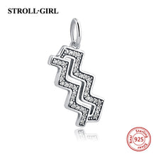 925 Sterling Silver 12 Constellation Symbol Clear CZ Charms Beads  Fit Pand