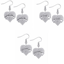 Lemegeton Crystal Heart Earrings  BRIDE and BRIDESMAID MAID OF HONOR MOTHER