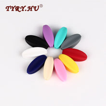 TYRY.HU Silicone Carambola Beads 20Pcs BPA Oval Beads DIY Baby Teether Nurs