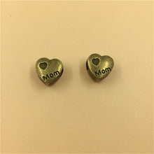 Love My Mom Mother Hearts Charm Beads Fits Style Bracelets Bangles Gift Bea