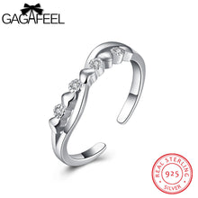 GAGAFEEL Sterling Silver 925 Jewelry Cross Open Ring Fine Original Engageme