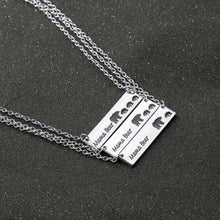 Fashion Mom and Children Jewelry Mama Bear Tag Engraved Animal Pendant Neck