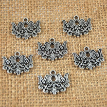 20pcs Tibetan Silver MOM Letters Charm Pendant Jewelry Mother Gift DIY Craf