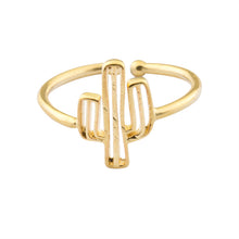 Bohemia Cactus Adjustable Ring For Women Beach Cocktail Party BFF Jewelry M