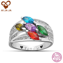 AI JA JA Fashion Marquise Women Rings Personalized 925 Sterling Silver Engr