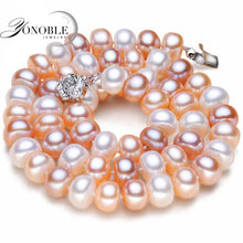 Freshwater real pearl necklace for women,wedding white natural pearl neckla
