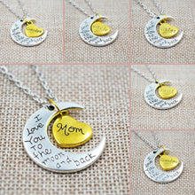 2017 New I Love You To The Moon And Back Necklace Vintage Family Necklaces