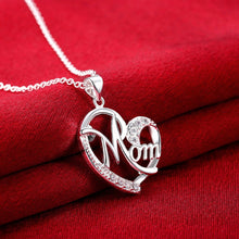 Heart Mum & Baby Necklaces,I Love My Mother,925 stamped silver plated Mama