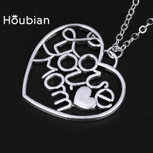 New DIY Mother's day Gifts Hollow Heart Letters Necklace Pendants For Mom W