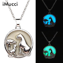 iMucci Luminous Mom Love Heart I love Mom Chic Punk Glow In Dark Pendant Ne
