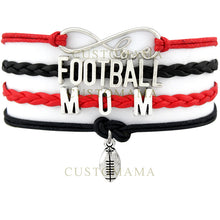 Custom  Infinity Love Football Mom Football Charms Multilayer Wrap Bracelet