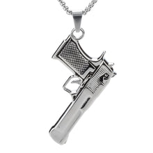 Yacq Stainless steel 316L necklace pendant W chain gun charm jewelry gifts