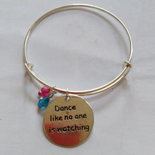 65mm Dance like no one is watching bracelet bangle ,Adjustable Expandable W
