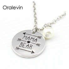 Mama Bear Necklace Mom Jewelry  20Pcs/Lot  #LN1319-in Pendant Necklaces fro