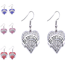 New Arrival fashion rhodium plated earring with sparkling crystals BELIEVE/