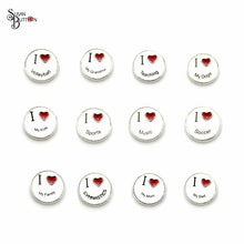 Mixed I Love Floating charms My mom,My dogs,My kids,My grandma,Sports,Nursi