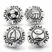 Boom Life 10pcs/lot Football Soccer Baseball Mom Snap Button Fit 18mm 20mm