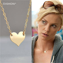 Initial Heart necklace gold filled petite simple necklace everyday wear mom