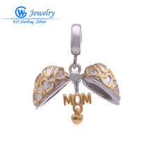 heart charms sterling silver jewelry fits man bracelets pendants for jewelr