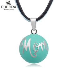 Eudora Harmony Ball Fresh Blue Mom Round Mexican Bola Pendant with Ribbon C