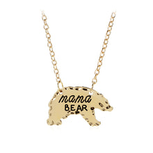 10pcs / lot Mama Bear Necklace Mother Bear Mama Silver and gold color Neckl