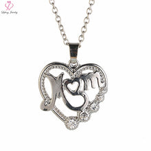 Lefeng Luxury Mother 's Day Gift MOM Love Hollow Necklace Pave Crystal For